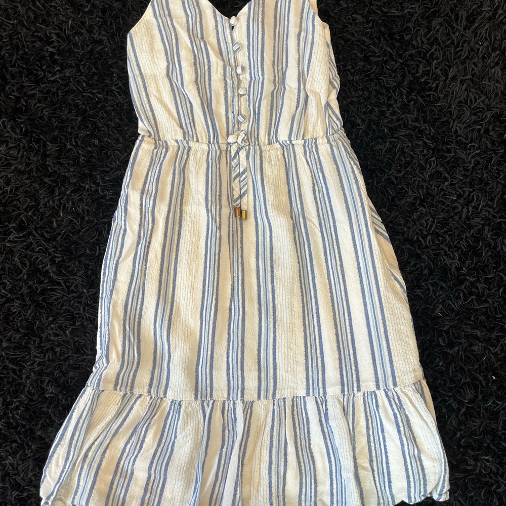 Striped Blue and White Kids Dress